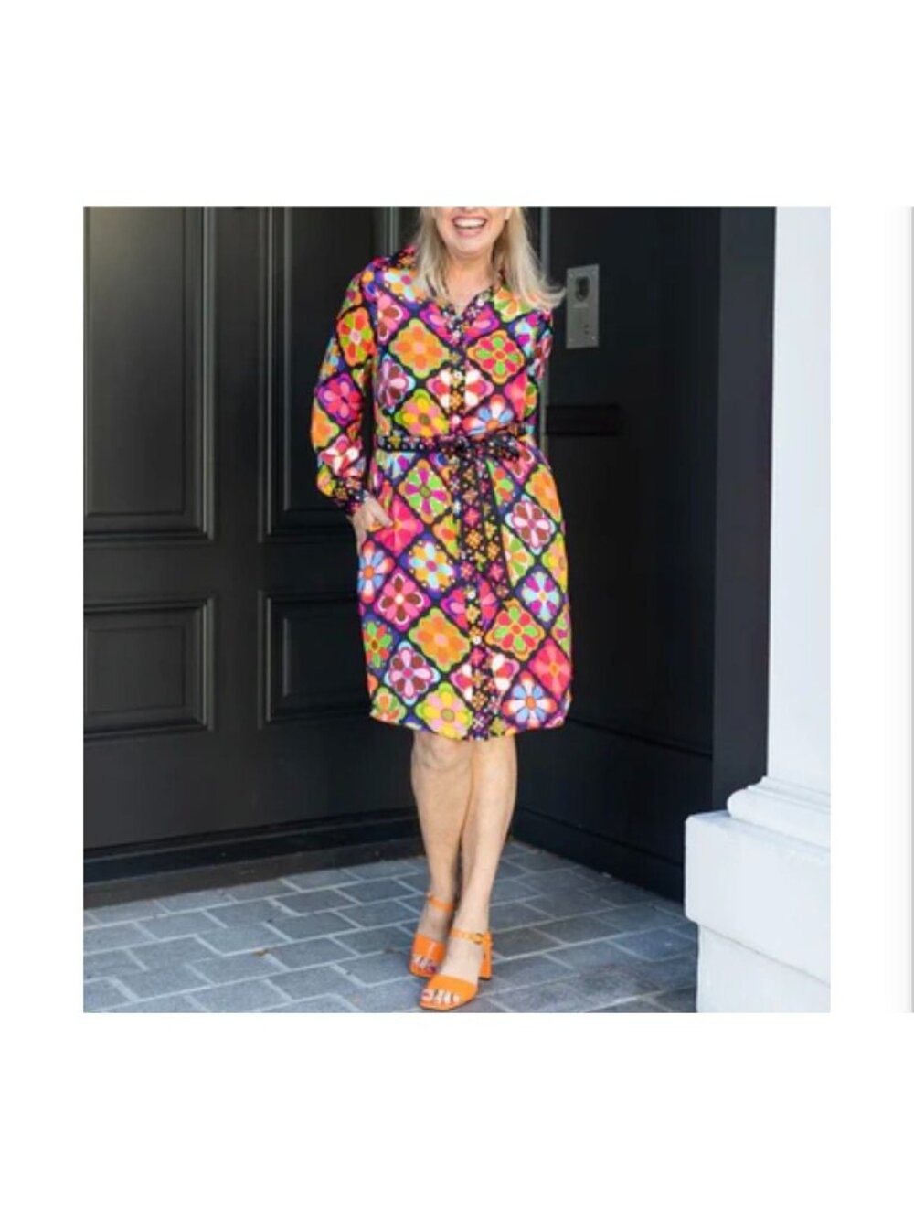 Lesley Evers Zelda Multicolor Floral Shirt Dress Women’s Size 1X